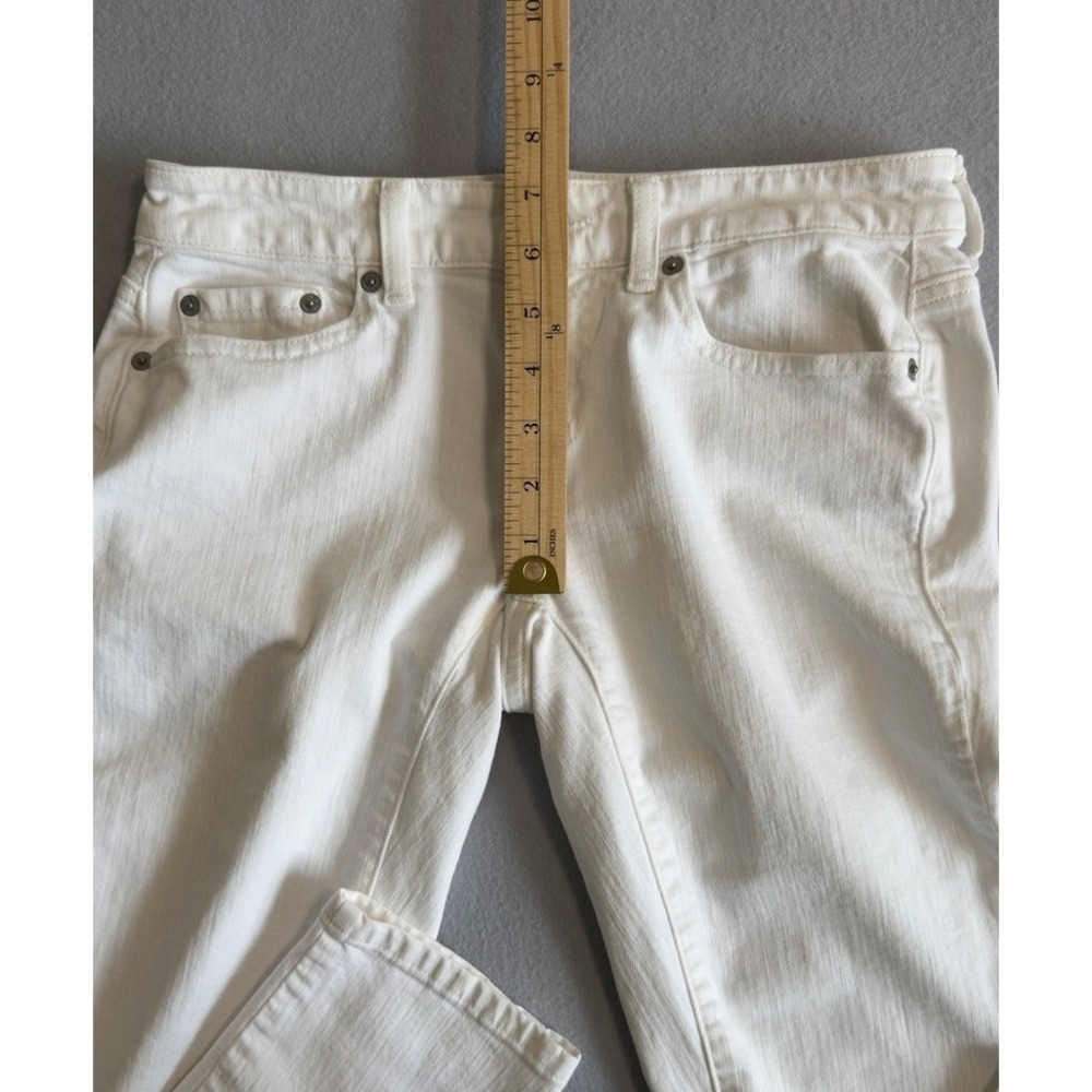 Vineyard Vines White Denim Slim Leg Jeans Women's Size 0 Low-Rise, Stretch - Picture 7 of 10